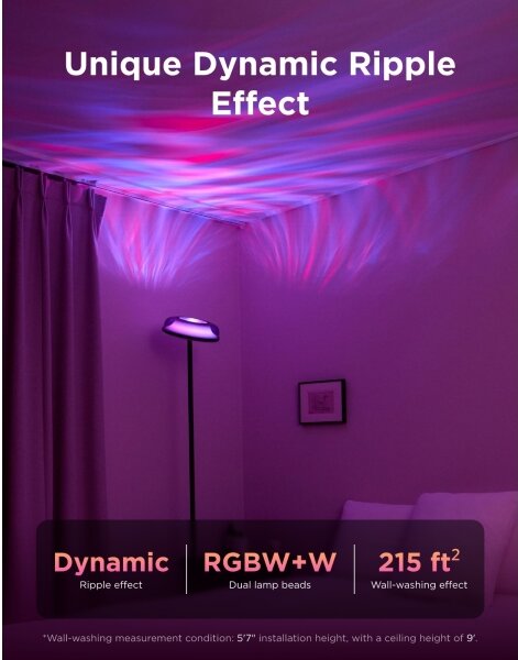 Govee-LED RGBICWW Димируема подова лампа UPLIGHTER MATTER LED/24W/230V Wi‑Fi