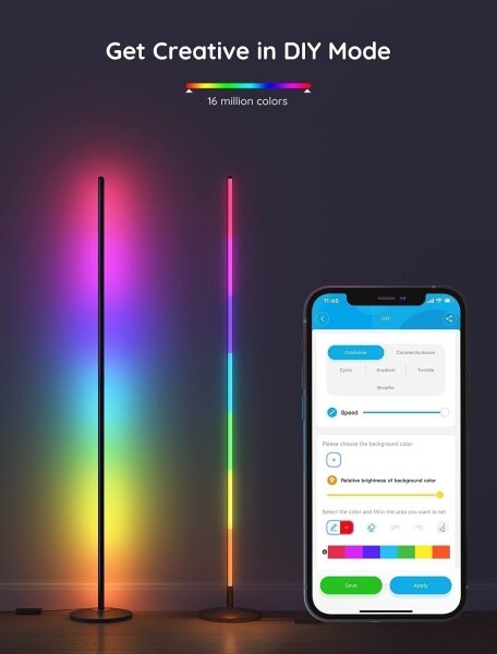 Govee - LED RGBW Димируема подова лампа LITE MATTER LED/24W/230V Wi-Fi