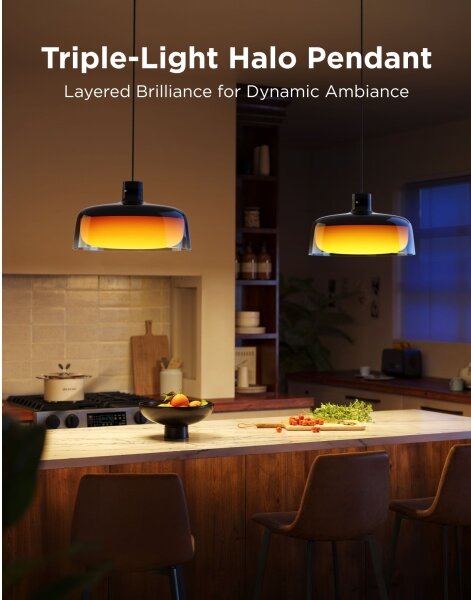 Govee - LED RGBICWW димируем полилей на кабел LED/21W/230V Matter Wi-Fi