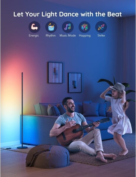 Govee - LED RGBW Димируема подова лампа LITE MATTER LED/24W/230V Wi-Fi