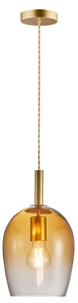Nordlux - Висяща лампа на кабел UMA 1xE27/40W/230V Ø 18 см кафява/опушена