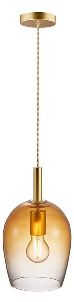 Nordlux - Висяща лампа на кабел UMA 1xE27/40W/230V Ø 18 см кафява/опушена