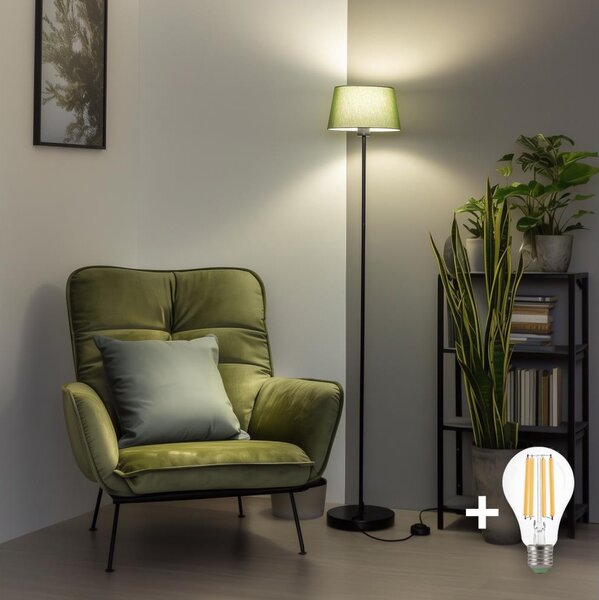 Brilagi - LED подова лампа CERIA 1xE27/40W/230V Ø 25 см зелена/черна