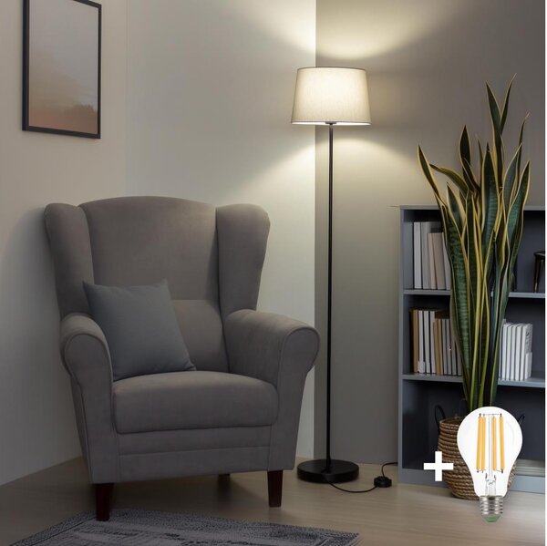 Brilagi - Подова LED лампа CERIA, 1xE27/40W/230V, диам. 30 см, сива/черна