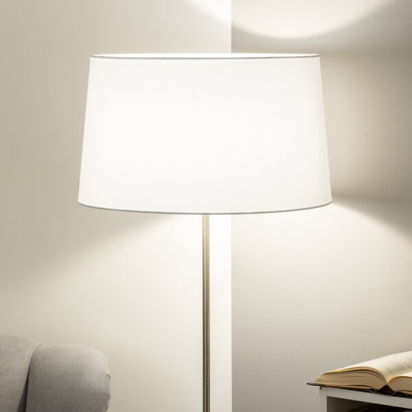 Brilagi - LED подова лампа CERIA 1xE27/40W/230V диаметър 45 см бяла/матов хром