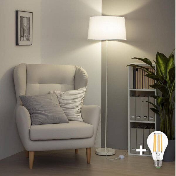 Brilagi - LED подова лампа CERIA 1xE27/40W/230V пр. 45 см бяла