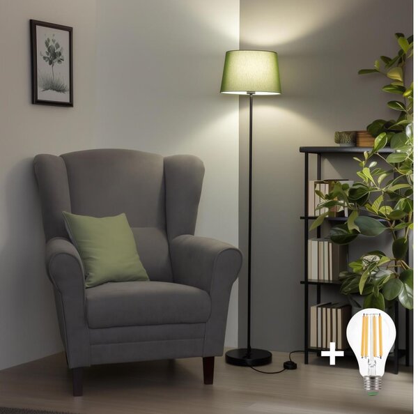 Brilagi - LED подова лампа CERIA 1xE27/40W/230V Ø 30 см зелена/черна