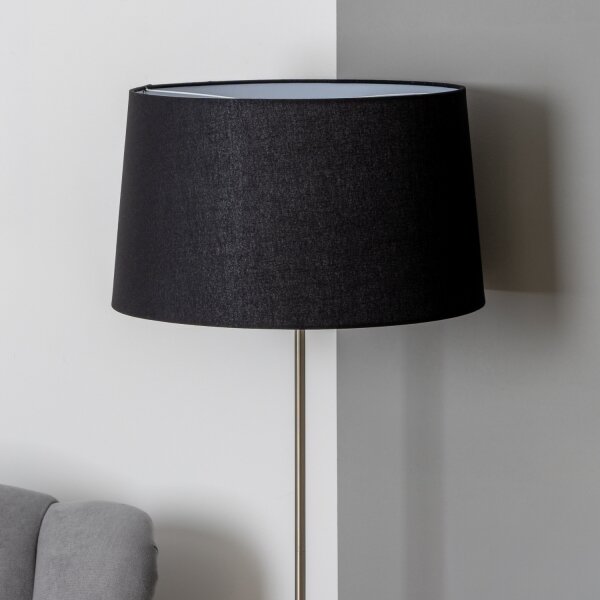 Brilagi - LED подова лампа CERIA 1xE27/40W/230V Ø 45 см черна/матов хром