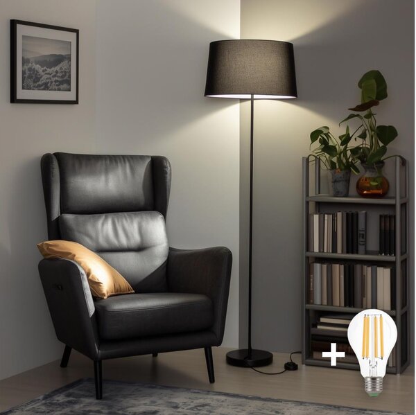 Brilagi - LED подова лампа CERIA 1xE27/40W/230V Ø 45 cm черна
