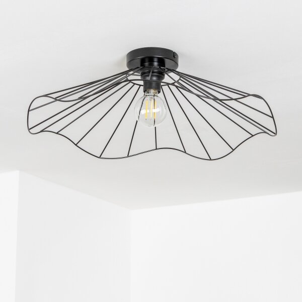 Brilagi - LED плафон CERIA WIRE 1xE27/40W/230V Ø 60 см черен