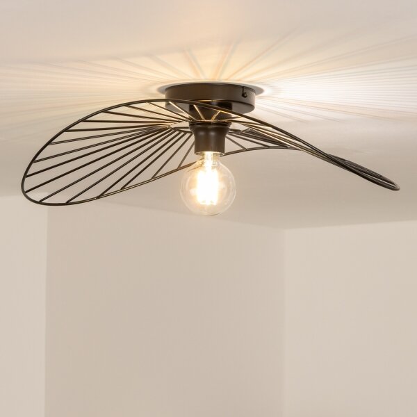 Brilagi - LED плафон CERIA WIRE 1xE27/40W/230V 40x56 cm черен