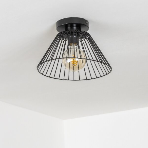 Brilagi - LED повърхностно монтирана лустра CERIA WIRE 1xE27/40W/230V диам. 21 см черна