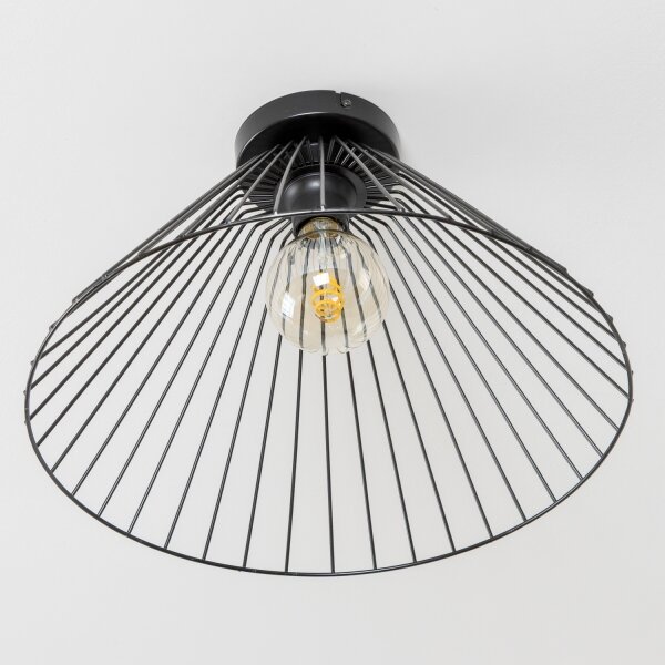 Brilagi - LED плафониера CERIA WIRE 1xE27/40W/230V Ø 45 см черна