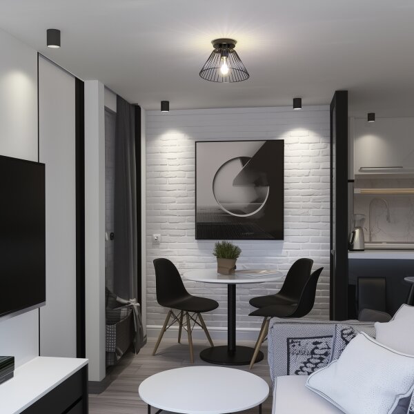 Brilagi - LED повърхностно монтирана лустра CERIA WIRE 1xE27/40W/230V диам. 21 см черна