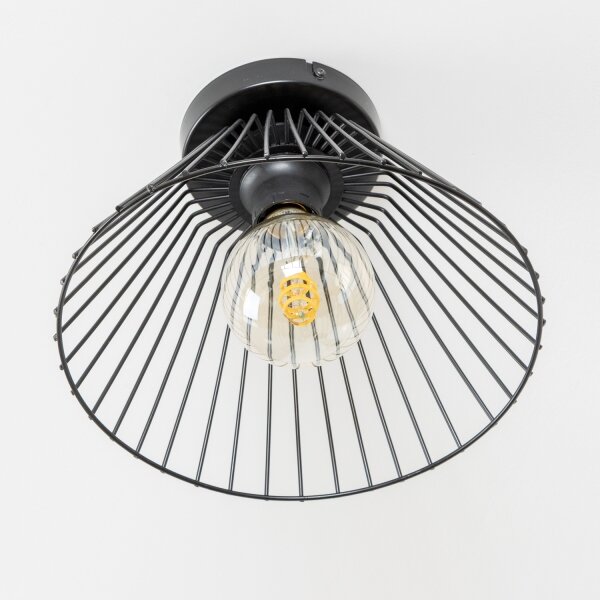 Brilagi - LED повърхностно монтирана лустра CERIA WIRE 1xE27/40W/230V диам. 21 см черна