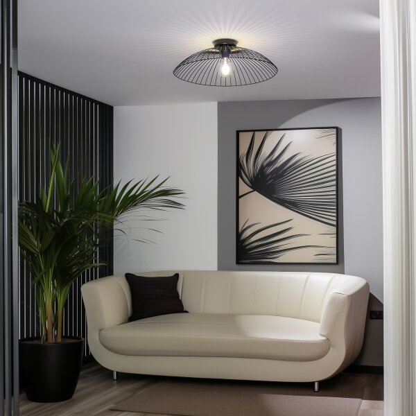 Brilagi - LED повърхностно монтиран полилей CERIA WIRE 1xE27/40W/230V Ø 60 см черен
