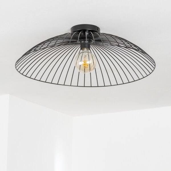 Brilagi - LED повърхностно монтиран полилей CERIA WIRE 1xE27/40W/230V Ø 60 см черен