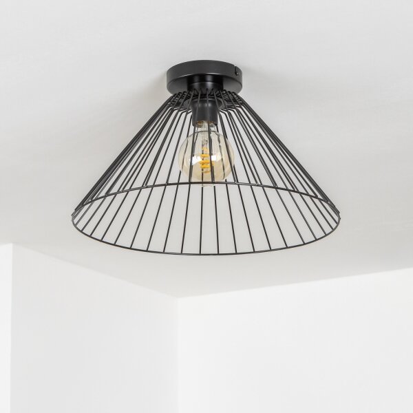 Brilagi - LED плафониера CERIA WIRE 1xE27/40W/230V Ø 45 см черна
