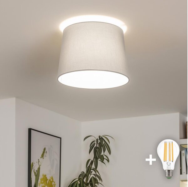 Brilagi - LED таванна лампа CERIA 1xE27/40W/230V Ø 30 см сива