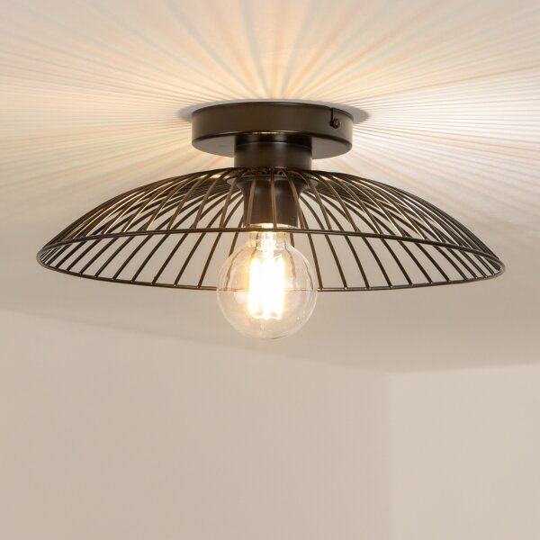 Brilagi - LED плафон CERIA WIRE 1xE27/40W/230V Ø 26 см, черен