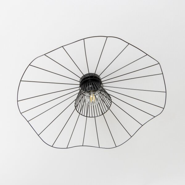 Brilagi - LED плафон CERIA WIRE 1xE27/40W/230V, диаметър 80 см, черен