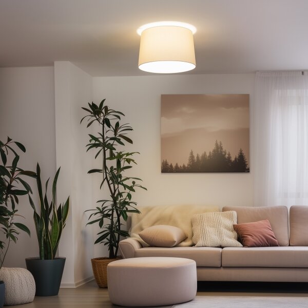 Brilagi - LED таванен полилей CERIA 1xE27/40W/230V Ø 45 см бежов