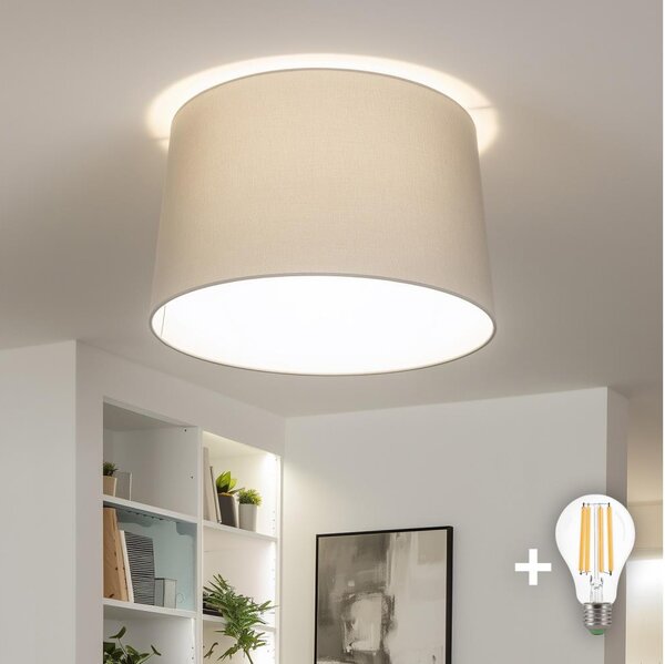 Brilagi - LED плафон CERIA 1xE27/40W/230V Ø 45 см сив