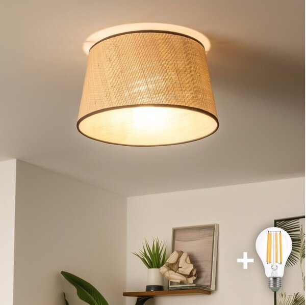 Brilagi - LED плафон-полилей CERIA 1xE27/40W/230V Ø 35 см бежов