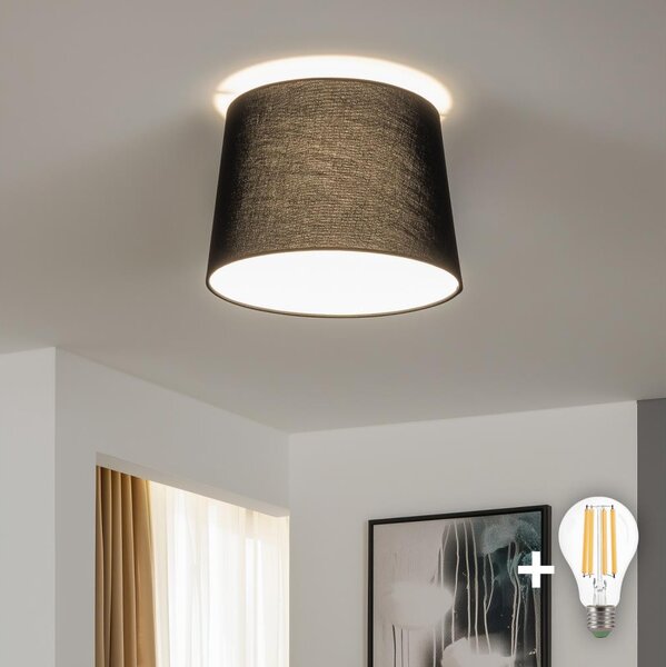 Brilagi - LED плафон CERIA за повърхностен монтаж, 1xE27/40W/230V, Ø 30 см, черен