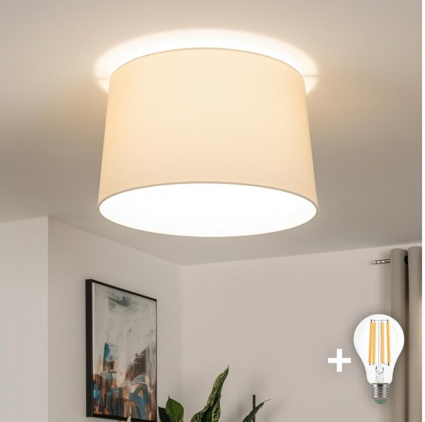 Brilagi - LED таванен полилей CERIA 1xE27/40W/230V Ø 45 см бежов