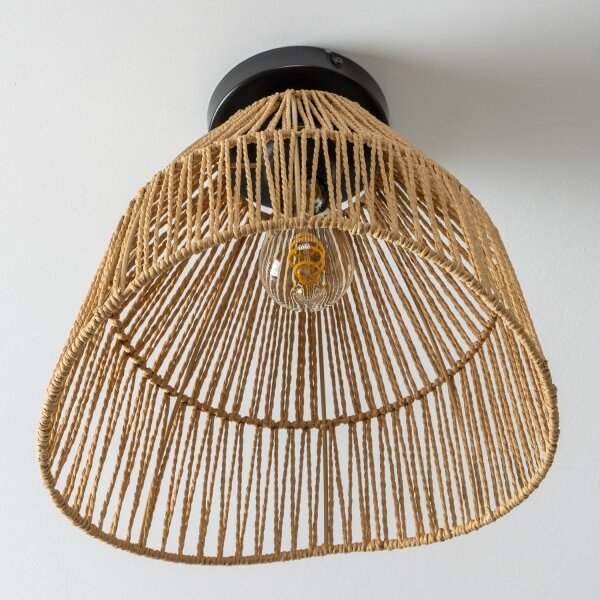 Brilagi - LED плафон CERIA BOHO 1xE27/40W/230V, диаметър 30 cm, кафяв