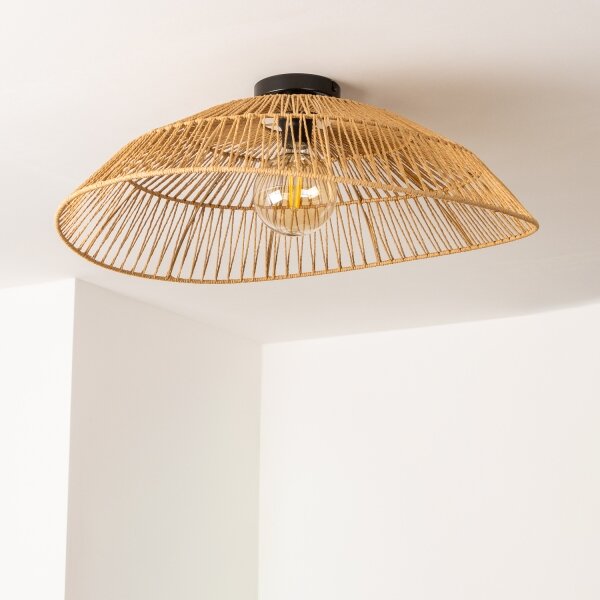 Brilagi - LED плафон CERIA BOHO 1xE27/40W/230V Ø 70 см кафяв
