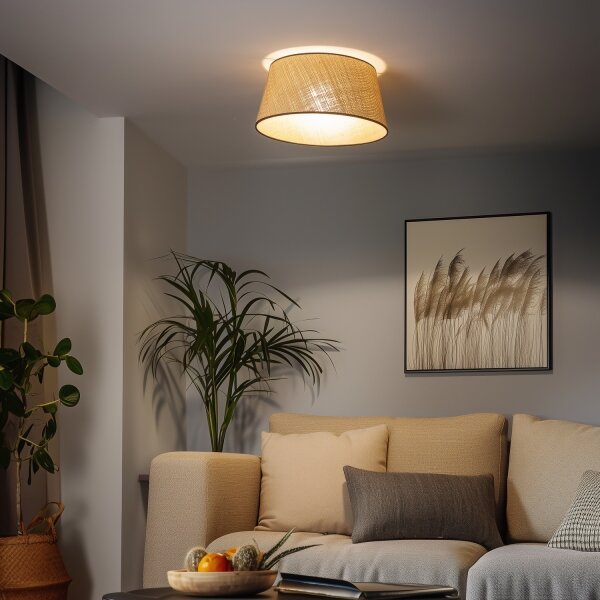 Brilagi - LED таванен плафон CERIA 1xE27/40W/230V Ø 50 см бежов