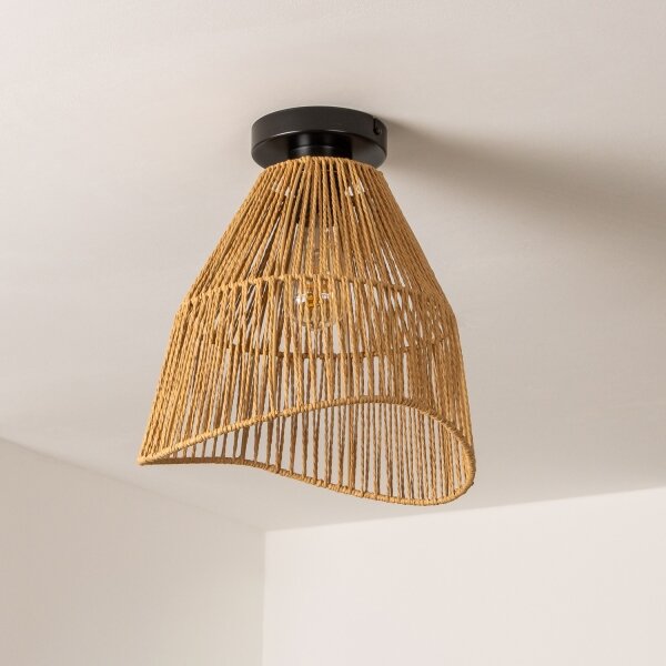 Brilagi - LED плафон CERIA BOHO 1xE27/40W/230V, диаметър 30 cm, кафяв