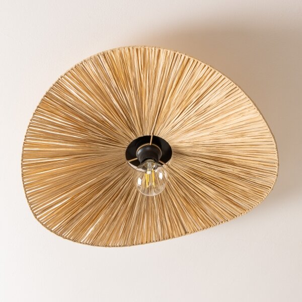 Brilagi - LED плафониера CERIA BOHO 1xE27/40W/230V диам. 60 см рафия