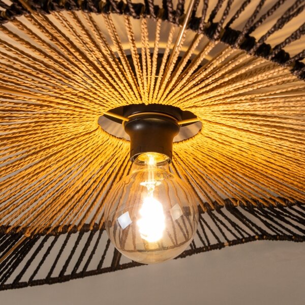 Brilagi - LED плафон CERIA BOHO 1xE27/40W/230V Ø 50 см черен/кафяв