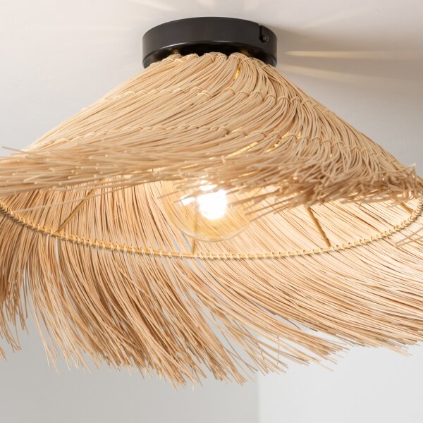 Brilagi - LED полилей за директен монтаж CERIA BOHO 1xE27/40W/230V Ø 70 см, ратан