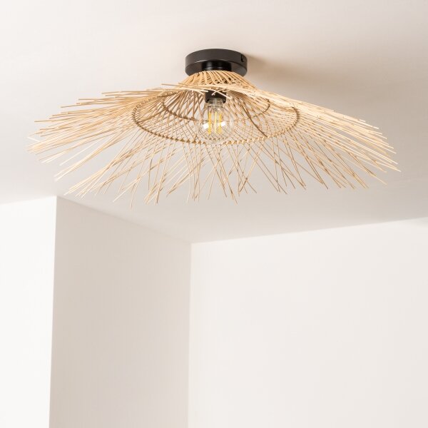 Brilagi - LED повърхностно монтиран полилей CERIA BOHO 1xE27/40W/230V Ø 70 см бамбук