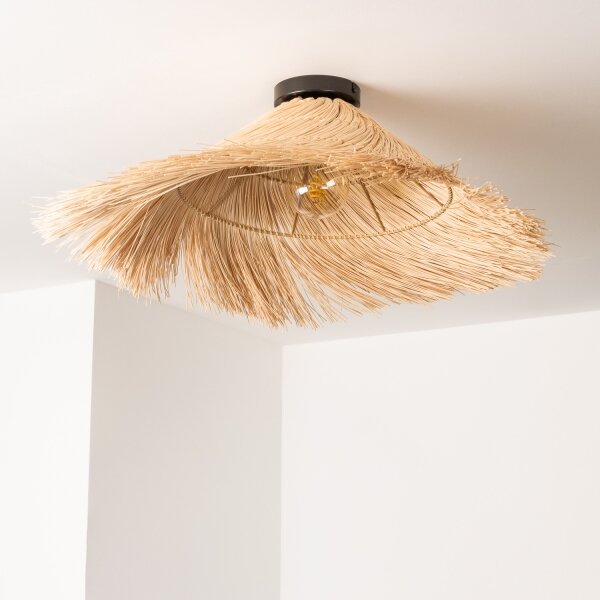 Brilagi - LED полилей за директен монтаж CERIA BOHO 1xE27/40W/230V Ø 70 см, ратан