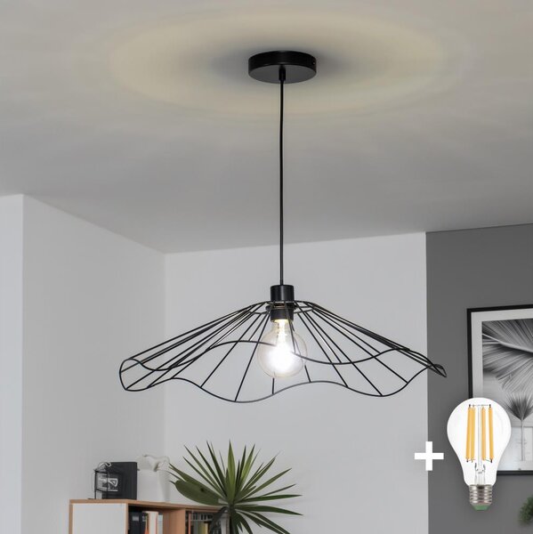 Brilagi - LED полилей на кабел CERIA WIRE 1xE27/40W/230V Ø 60 см черен