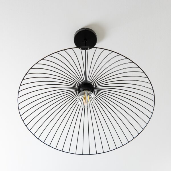 Brilagi - LED висяща лампа на кабел CERIA WIRE 1xE27/40W/230V, Ø 60 см, черна
