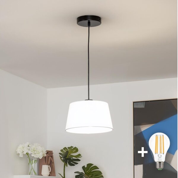 Brilagi - LED полилей на кабел CERIA 1xE27/40W/230V Ø 25 см бял