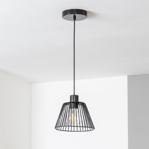 Brilagi - LED полилей на кабел CERIA WIRE 1xE27/40W/230V Ø 21 см черен