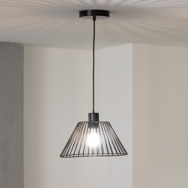 Brilagi - LED полилей с кабелно окачване CERIA WIRE 1xE27/40W/230V Ø 30 см черен