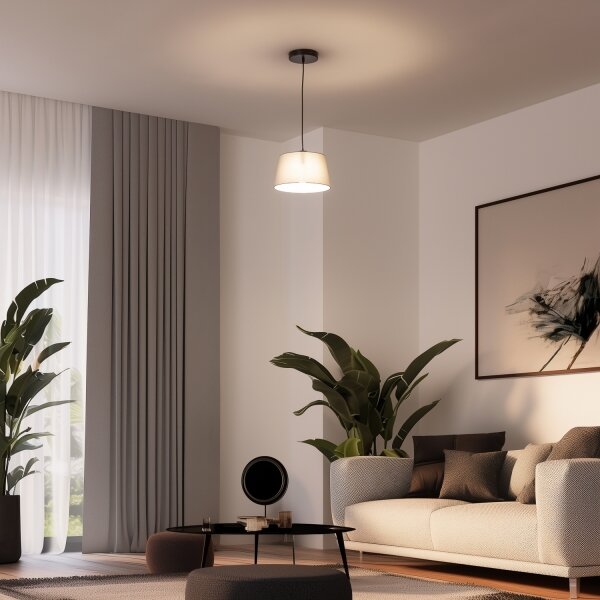 Brilagi - LED висяща лампа на кабел CERIA 1xE27/40W/230V Ø25 см сива