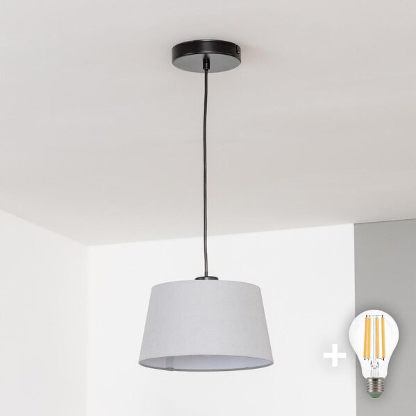 Brilagi - LED висяща лампа на кабел CERIA 1xE27/40W/230V Ø25 см сива