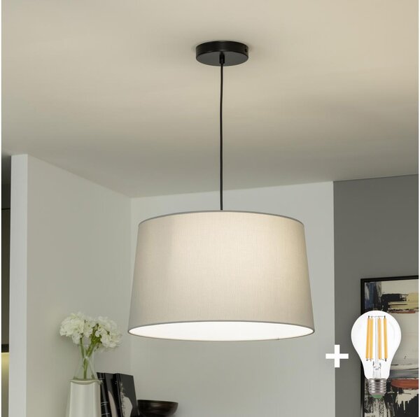 Brilagi - LED полилей на кабел CERIA 1xE27/40W/230V Ø 45 cm сив