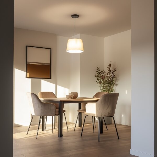 Brilagi - LED полилей на кабел CERIA 1xE27/40W/230V Ø 30 см бежов