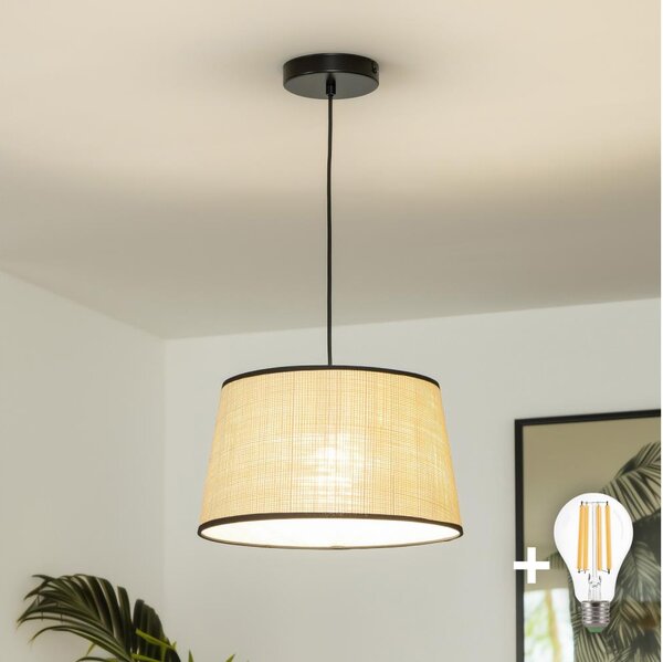 Brilagi - LED полилей на кабел CERIA 1xE27/40W/230V Ø 35 см бежов