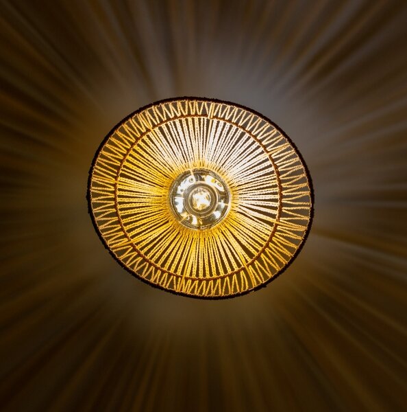 Brilagi - LED полилей на кабел CERIA BOHO 1xE27/40W/230V, диаметър 30 см, кафяв